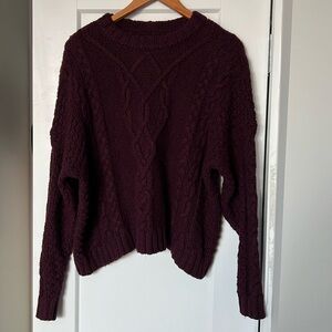 Aerie Sweater, Maroon, Size Small
